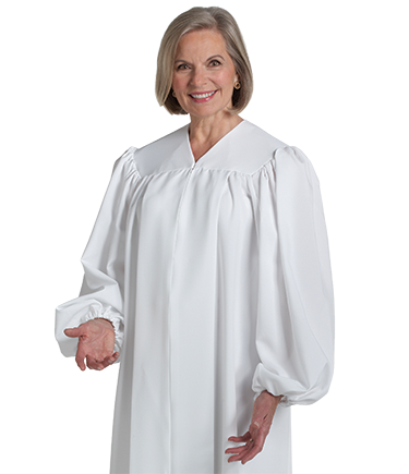 Unisex White Baptismal Robe S-13