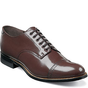 Stacy Adam Craftsmanship Cap Toe Oxford Leather Upper And Color Block Design Color-  Brown  Style :00012-02