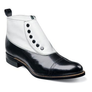 Stacy Adams Madison Demi Boot Leather Upper Leather Sole  Color - Black And White  SKU: 00026-111