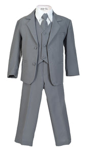 Braveman  3 Piece Little Boy's  Suit Including Shirt And Tie  SKU;008346 Color- Light Gray Size - 7 Small