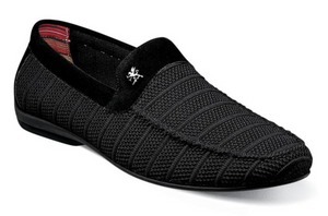Stacy Adams Ciran Moc Toe Slip On Shoe Man Made Upper  Leather Linings With Memory Foam Color - Black SKU:25280-001