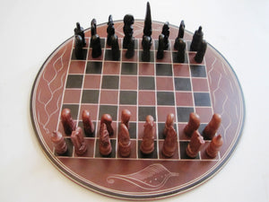 African Carved Chess Sets - Hand Carved  SKU: XNH