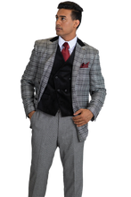 Load image into Gallery viewer, Stacy Adams Single Breasted 2 Button Suit - 8132 ROY T MIX (2 Colors)
