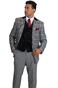 Stacy Adams Single Breasted 2 Button Suit - 8132 ROY T MIX (2 Colors)