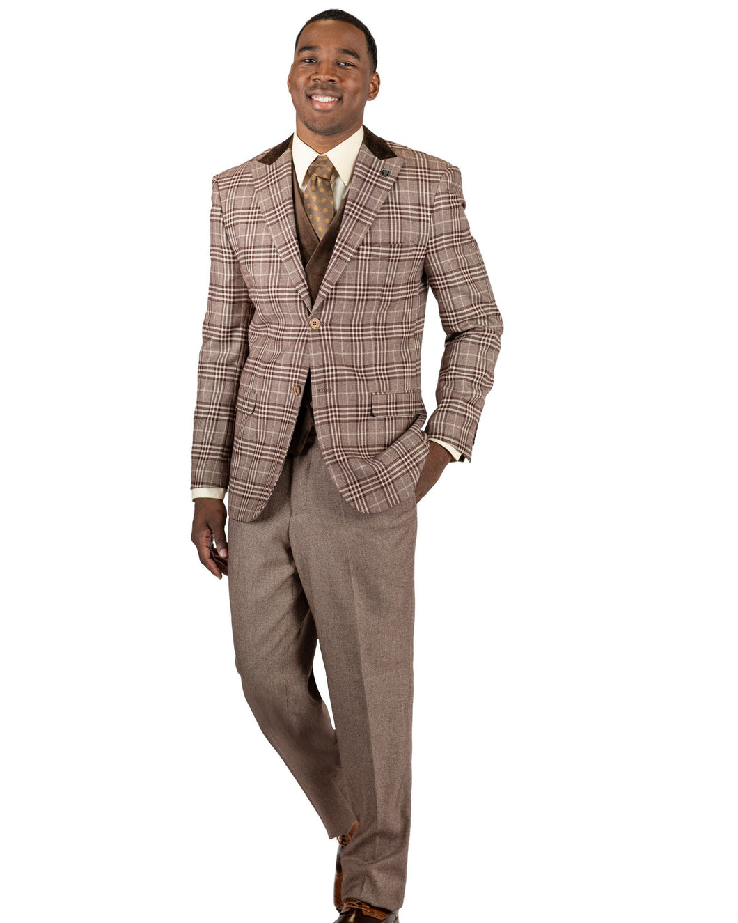 Stacy Adams Single Breasted 2 Button Suit - 8132 ROY T MIX (2 Colors)
