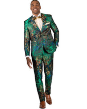 Load image into Gallery viewer, Stacy Adams Multi color Single Breasted 2 Button Suit - 9118 SEA
