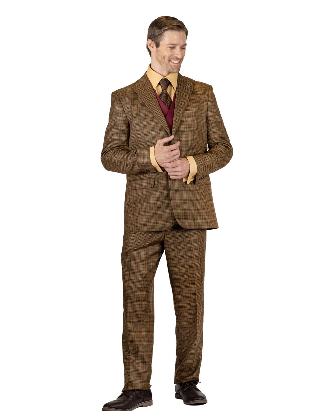 Stacy Adams Single Breasted 2 Button 3 PC Suit - 9150 ROY COMPO (3 Colors)