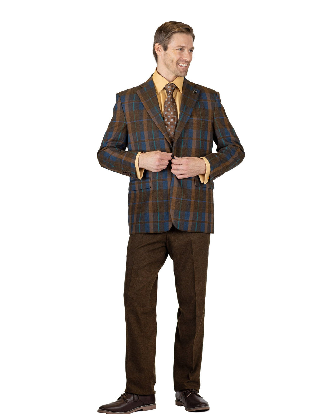 Stacy Adams Single Breasted 1 Button 3PC Suit - 9176 DAN MIX