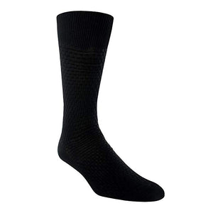 Stacy Adams Basket Weave Black Crew Socks - 11848-001