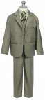 Abini Milano 2 Piece Little Boy's Suit  Color - Green SKU: BM0713  Size 7 Small