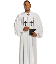 Load image into Gallery viewer, White Crepe Robe - Cleric H-6
