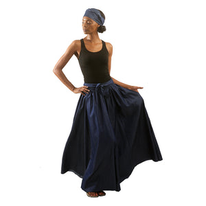 African Imports - Denim Long Skirt  SKU: C-WK093  ( One Size Fits All )