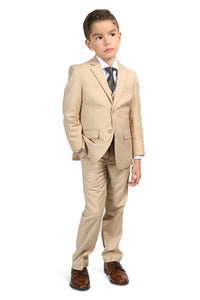 Braveman Little Boy's Suit  3 Piece Suit With Matching Shirt And Tie  Color - Bone Size- 2 Toddler SKU : 007001