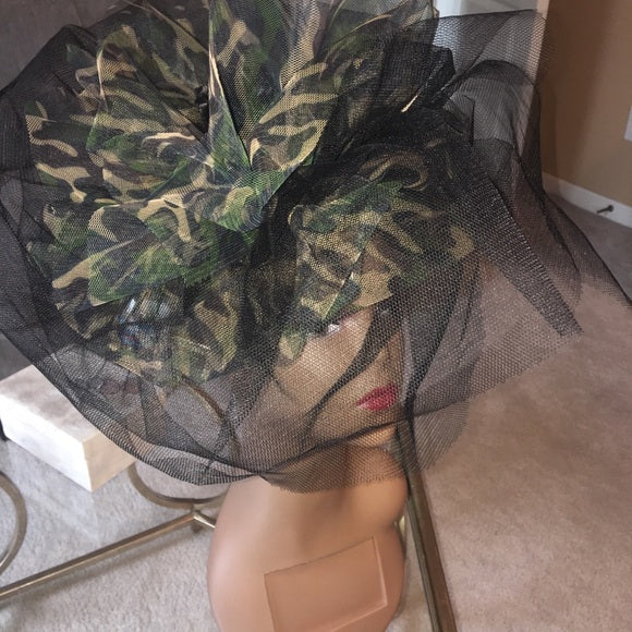 Judy Sharpe Collection - Women's Mesh Army and Gold Color Hat  SKU:HANAH
