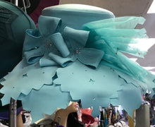Load image into Gallery viewer, Ben Marc Aqua Blue Church Hat
