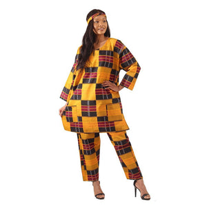 African Imports -  Kente  Pant Set #3  SKU: C-WH495   ( One Size Fits All )