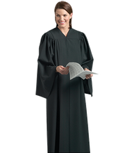 Load image into Gallery viewer, Black V Neck Choir Robe - Tempo C-50
